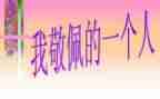 《我崇拜的人》的作文5篇