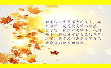 尊严的作文800字5篇